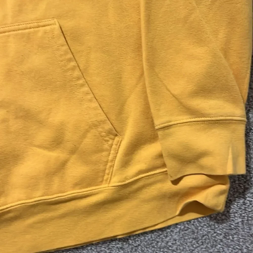Bright yellow open neck The North Face hiking kangaroo pocket fleece sweatshirt